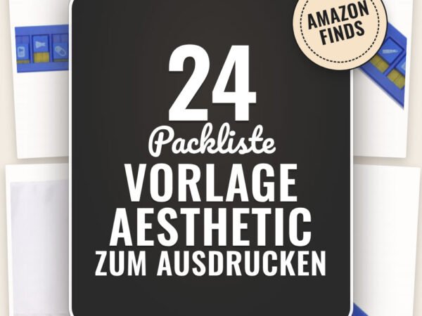 Packliste Vorlage Aesthetic zum Ausdrucken: 24 Amazon-Finds