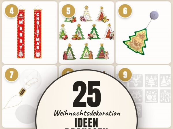 Weihnachtsdekoration Ideen draußen Vorlagen zum Ausdrucken: 25 Amazon-Finds