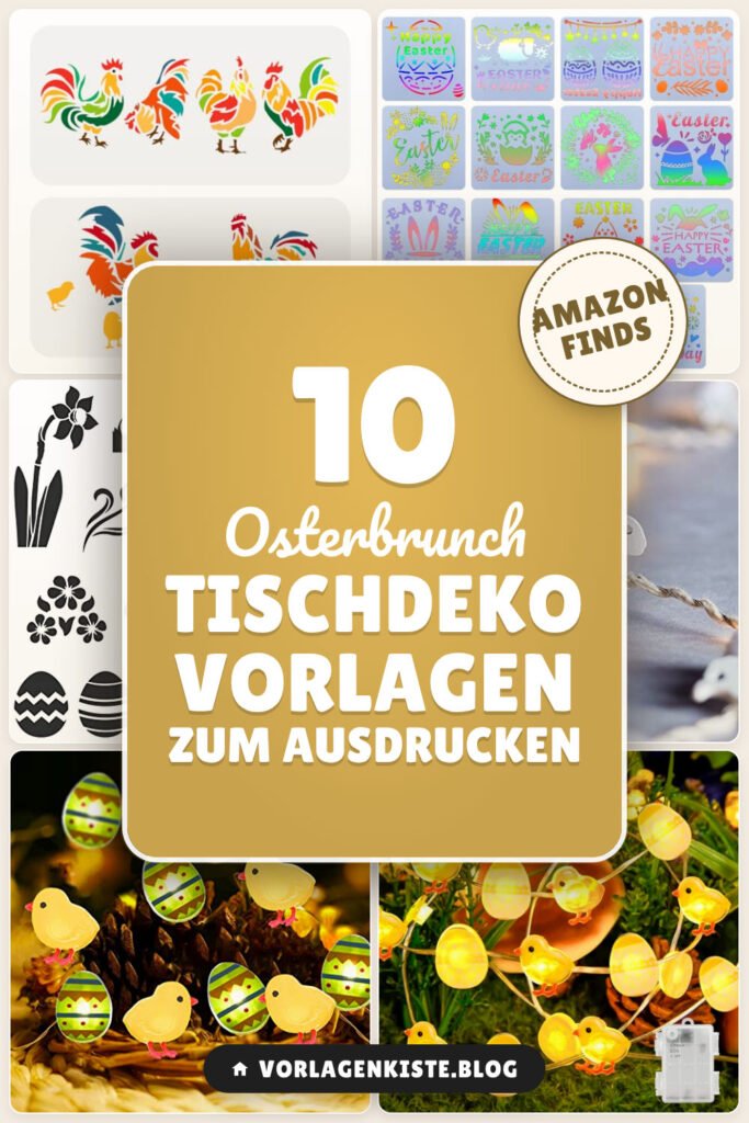 Osterbrunch Tischdeko Vorlagen zum Ausdrucken: 10 Amazon-Finds