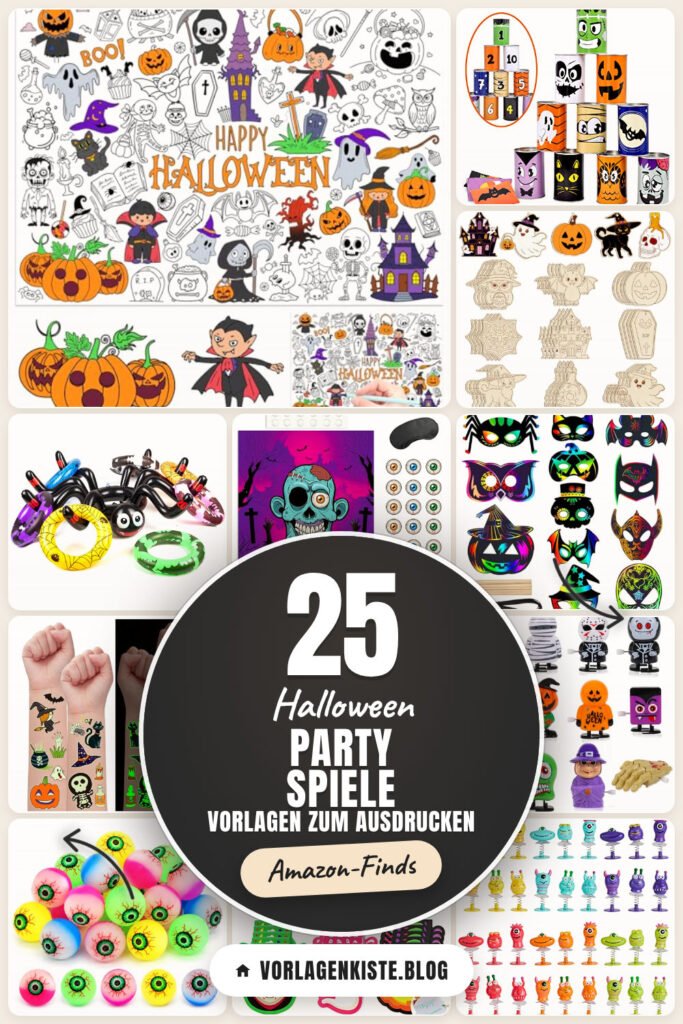 Halloween Party Spiele Vorlagen zum Ausdrucken: 25 Amazon-Finds